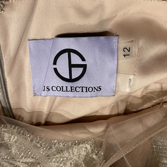 JS Collections Women's “Rosie” Pink and Gold Cocktail Dress Size 12 - Picture 10 of 15